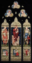 Wilden, All Saints, East Window, St Martin, Christ Blessing The Children, St George, 1902-1914